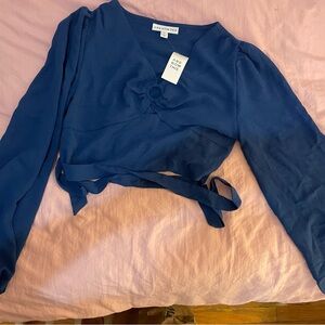 NWT Blue Long Sleeve Top